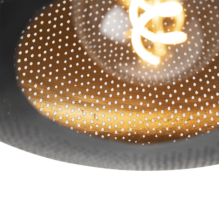 QAZQA Oosterse plafondlamp zwart met goud 40 cm - Radiance