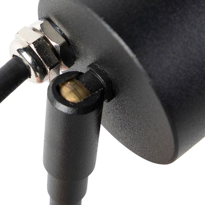 QAZQA Prikspot zwart verstelbaar IP44 - Solo