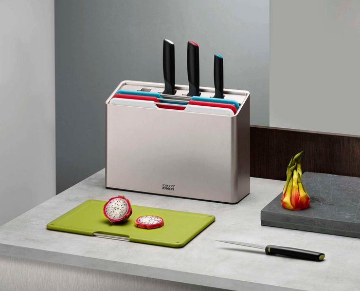 Snijplanken met Messen, Set van 8 Stuks - Joseph Joseph | Folio