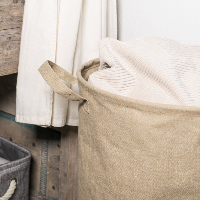 QUVIO Wasmand rond - kraftlook - L