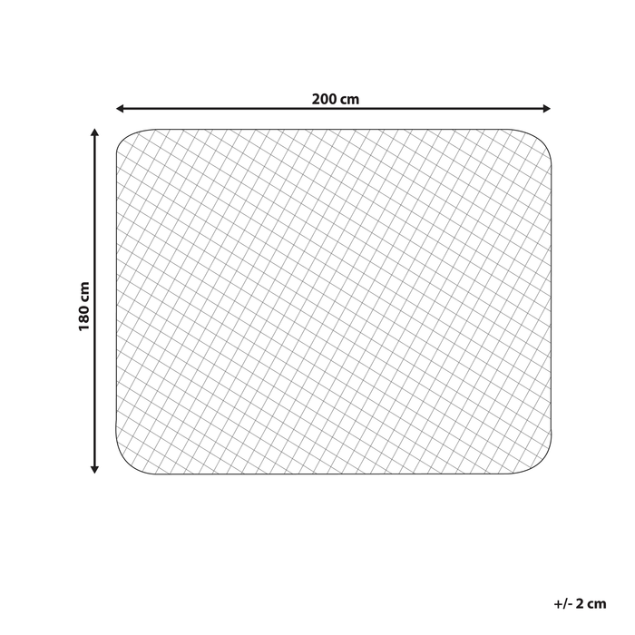 Beliani - PUMORI - Matrastopper - Wit 180 x 200 cm - Japara katoen