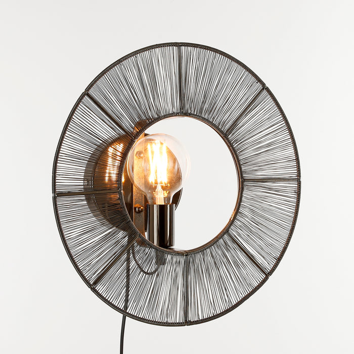 Mica Decorations Bodil Wandlamp Ø40 cm Zwart