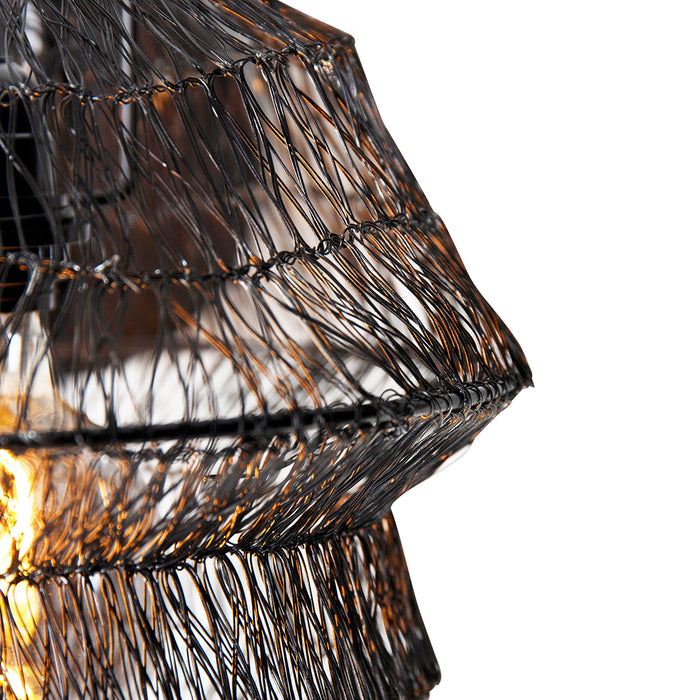 QAZQA Wandlamp vadi - Zwart - Oosters - L 250mm