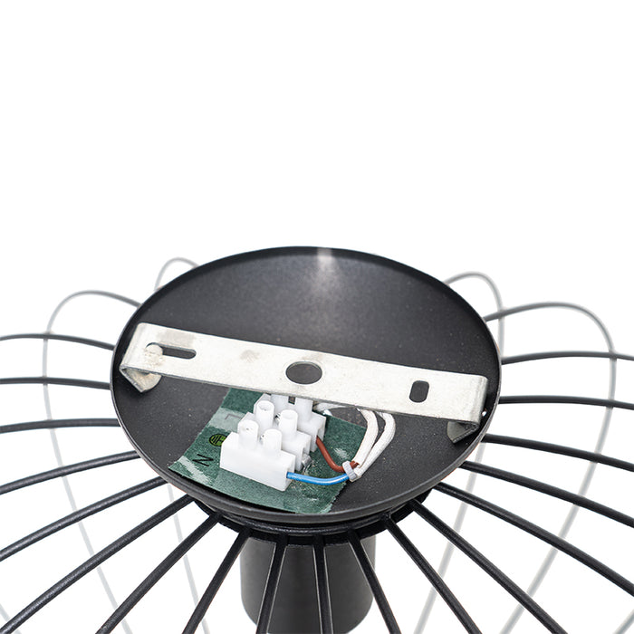 QAZQA Industriële plafonnière zwart - Margarita