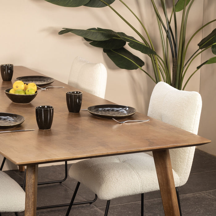 Giga Meubel - Eettafel Oslo Mangohout Naturel 160cm