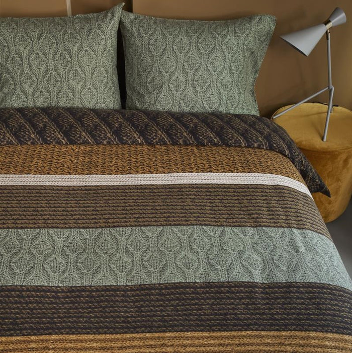 Beddinghouse Lowie Dekbedovertrek 140 x 220 cm - Olive Green