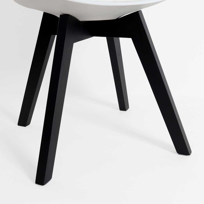 Essence Madera eetkamerstoel kunstleer cognac - zwart houten onderstel