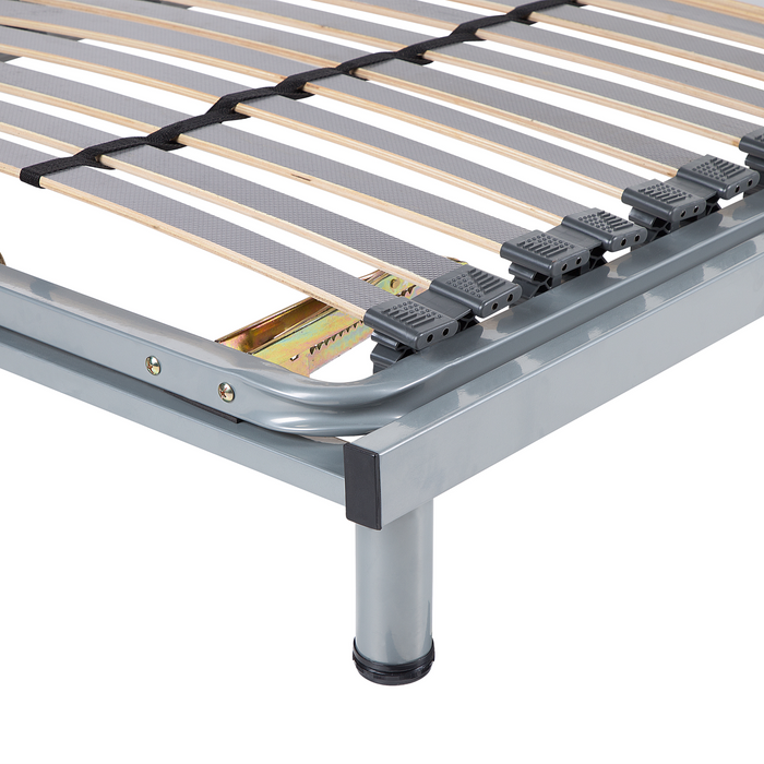 Beliani-COMFORT -Verstelbare lattenbodem-Zilver-180 x 200 cm-Staal