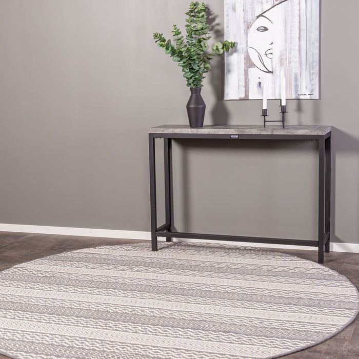 Hioshop Rise sidetable 30x110 cm beton decor, zwart.