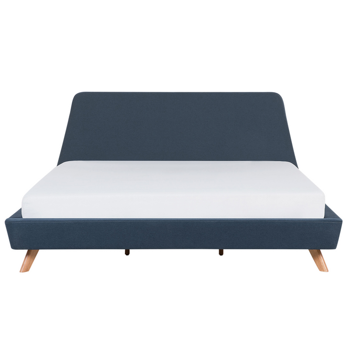 Beliani - VIENNE - Tweepersoonsbed - Blauw - 180 x 200 cm - Polyester
