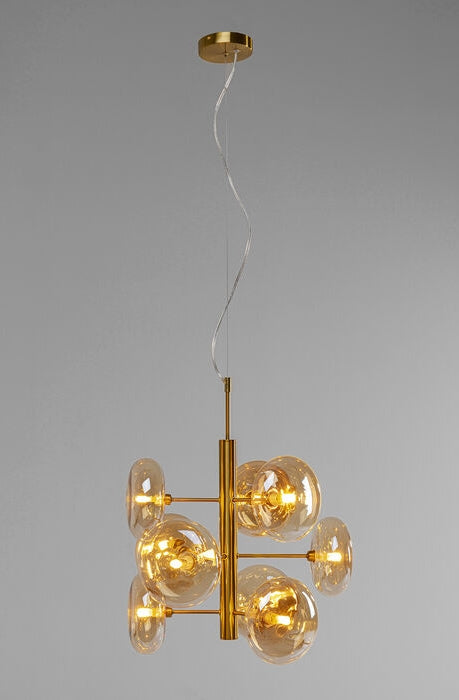 Kare Design Headlight Hanglamp 9-Lichts - Messing