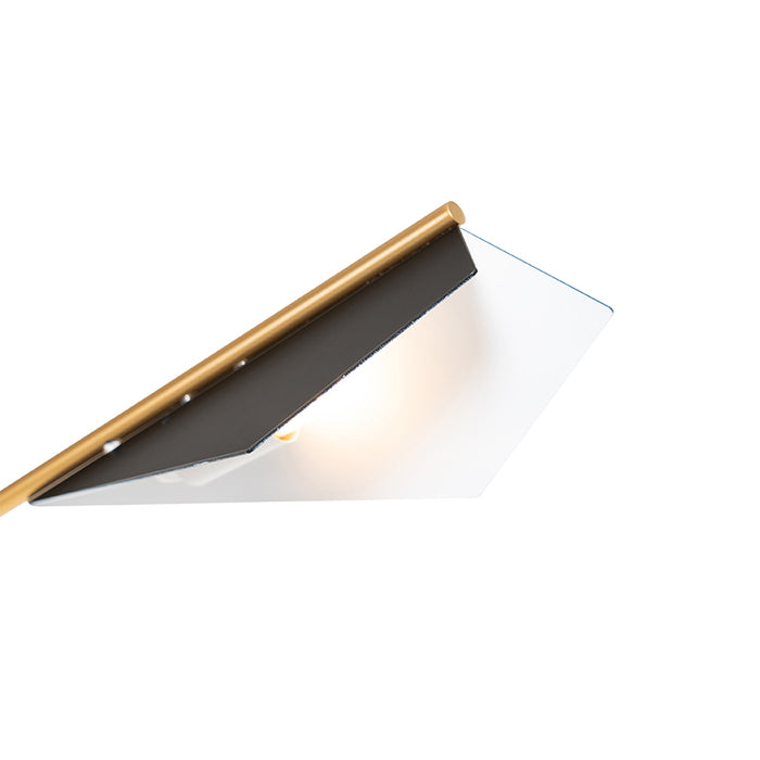 QAZQA Design vloerlamp zwart met goud - Sinem