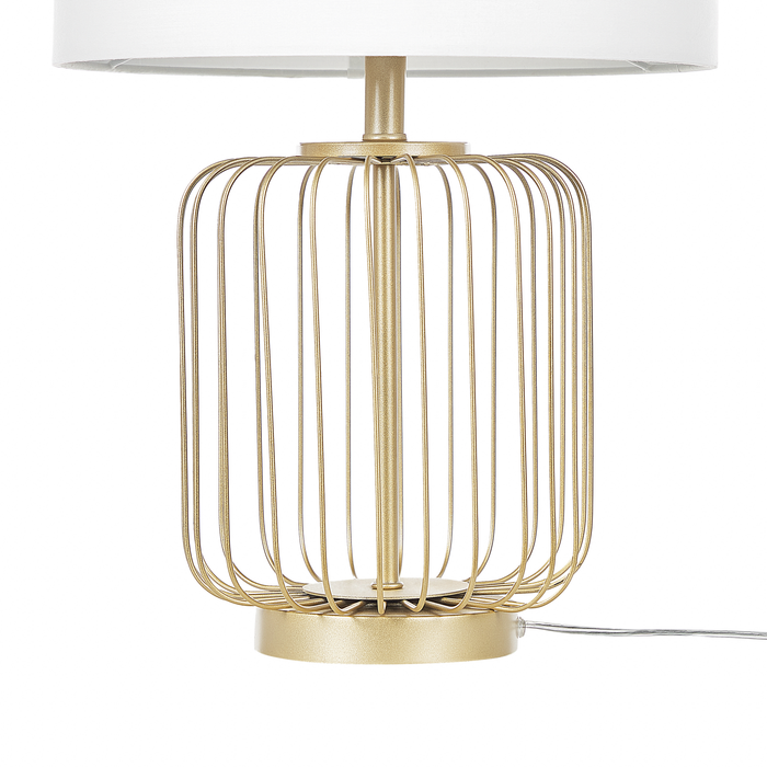 Beliani - THOUET - Tafellamp - Wit - Staal