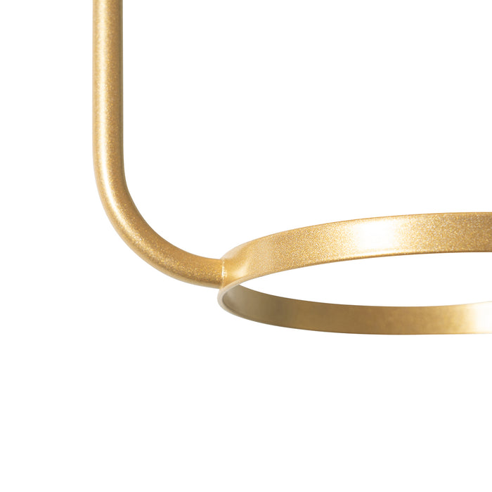 QAZQA Art deco plafondlamp goud met wit glas - Isabella