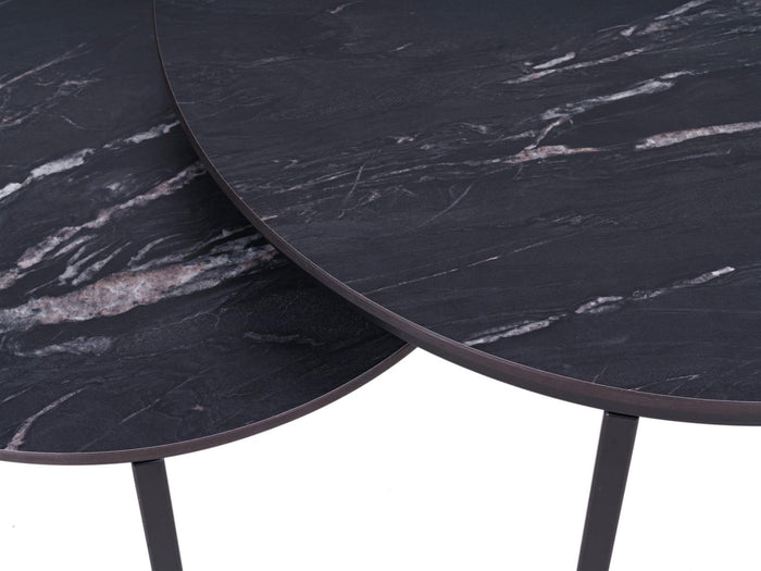 Ronde salontafel set Firenze XL 75 en 58 cm