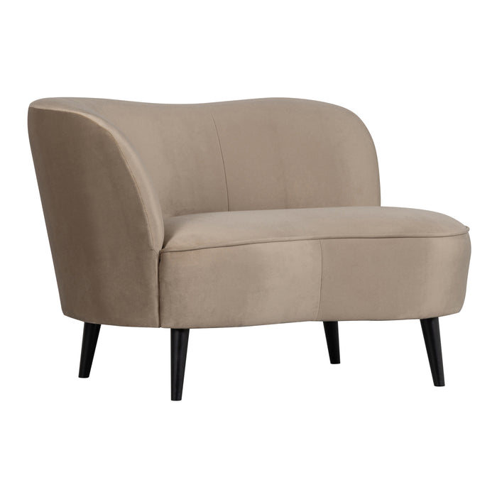 WOOOD Sara Loungefauteuil Links - Velvet - Khaki - 71x112x81