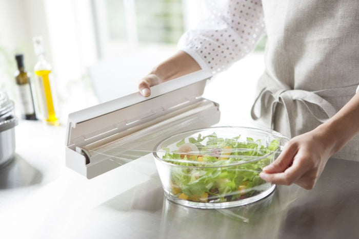 Yamazaki Magnetische Vershoudfolie Dispenser - Tower - Wit