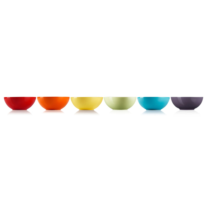 Le Creuset Regenboog Ontbijtkommen Ø 16 cm - 6 st.