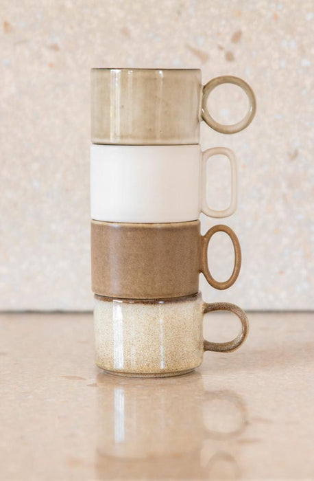 Gusta koffiemok met oor bruin (Ø 8,2 centimeter x 6 centimeter)