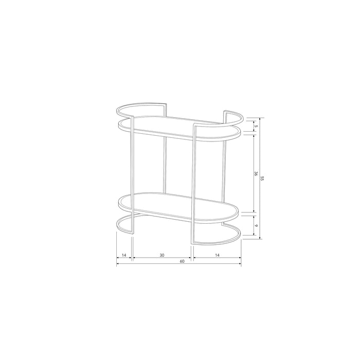 WOOOD Capital Sidetable - Metaal - Antique Brass - 55x60x32