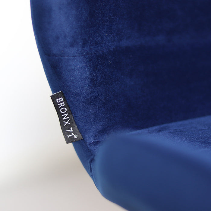 Bronx71 Velvet eetkamerstoel Toby donkerblauw - Eetkamerstoelen set