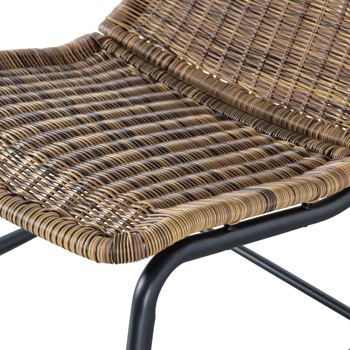 WOOOD Tom Schommelstoel Tuin - Rattan - Naturel - 97x51x95