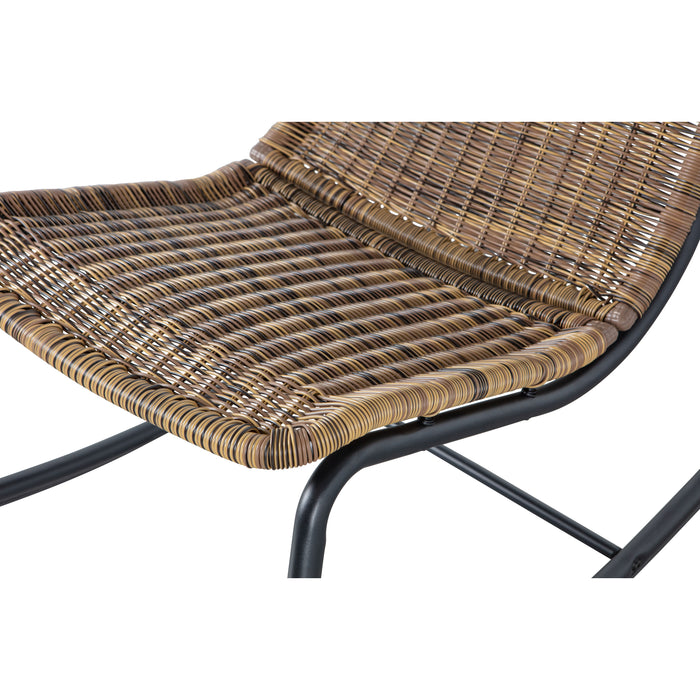 WOOOD Tom Schommelstoel Tuin - Rattan - Naturel - 97x51x95