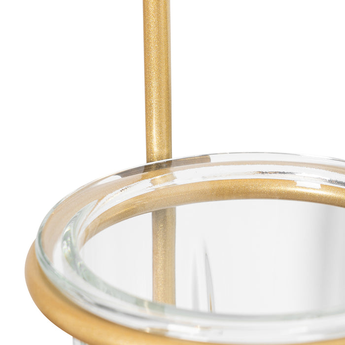 QAZQA Art deco wandlamp goud met wit glas - Isabella