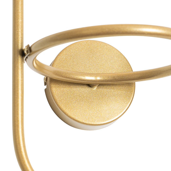 QAZQA Art deco wandlamp goud met wit glas - Isabella