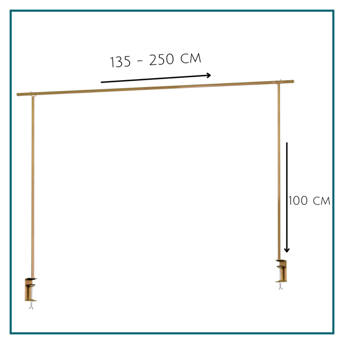 HIXA Decoratieframe Tafelklem Decoratie Goud Verstelbaar 135 tot 25...