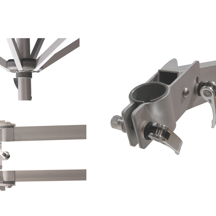 EASYSOL Muurparasol Grijs