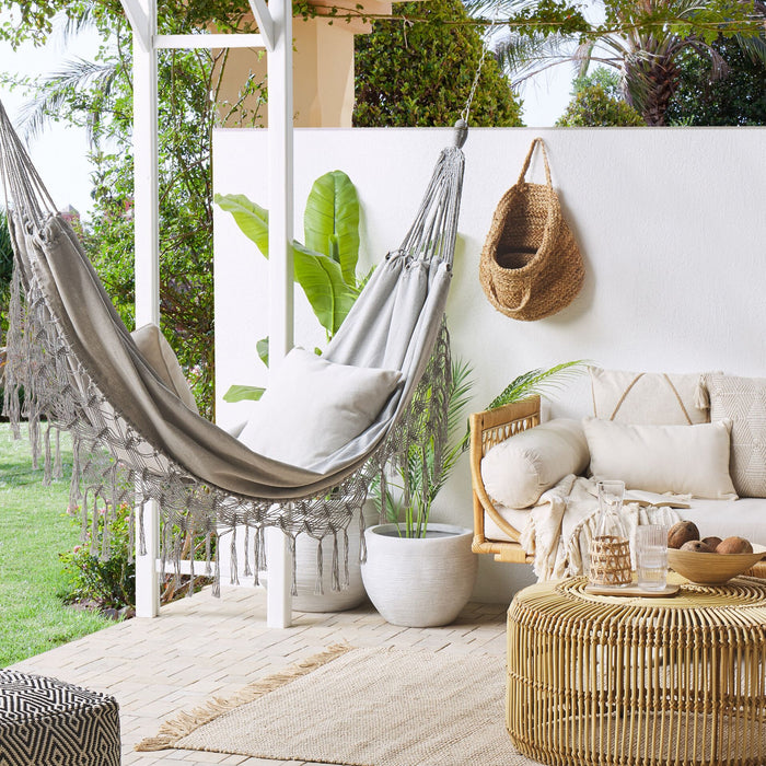 Beliani - ROCCA - Hangmat - Lichtgrijs - Katoen