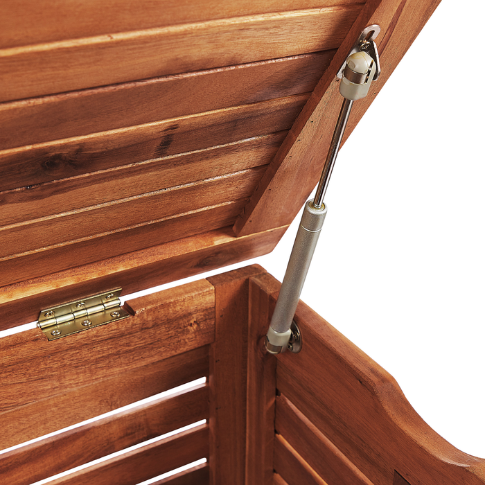 Beliani-RIVIERA-Kussenbox-Donkere houtkleur-130 cm-Acaciahout