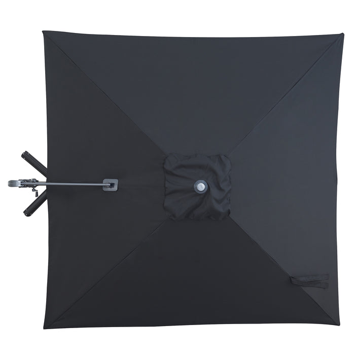 Kantelbare Zweefparasol 250x250 cm - Sterke Zweef Parasol - Zwart