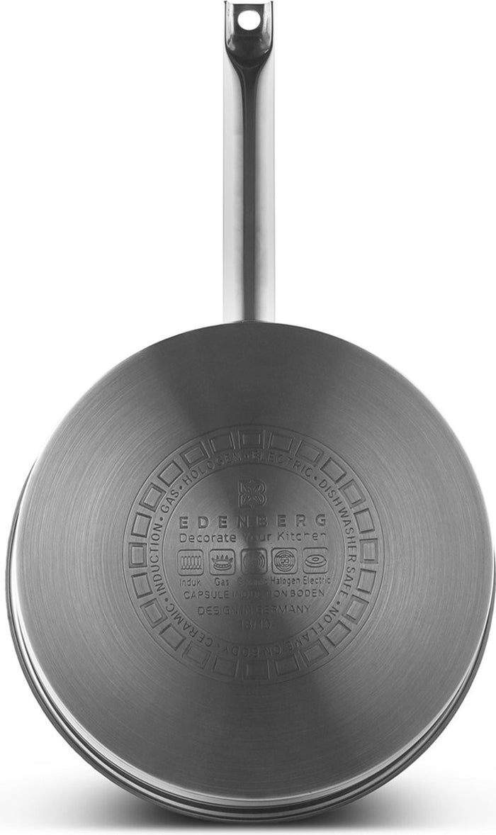 Edenberg Classic Line - Pannenset - RVS - 12 delig - Sandwichbodem