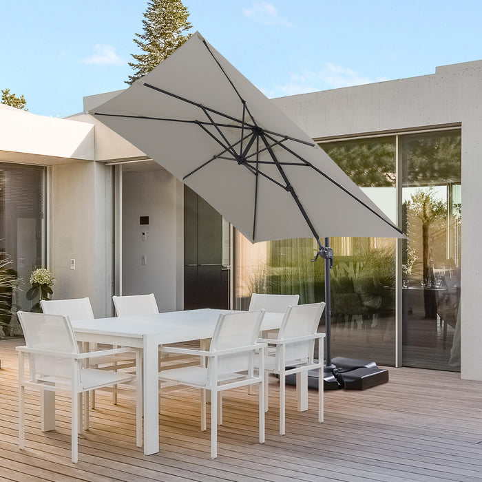 ACAZA Zweefparasol Lichtgrijs