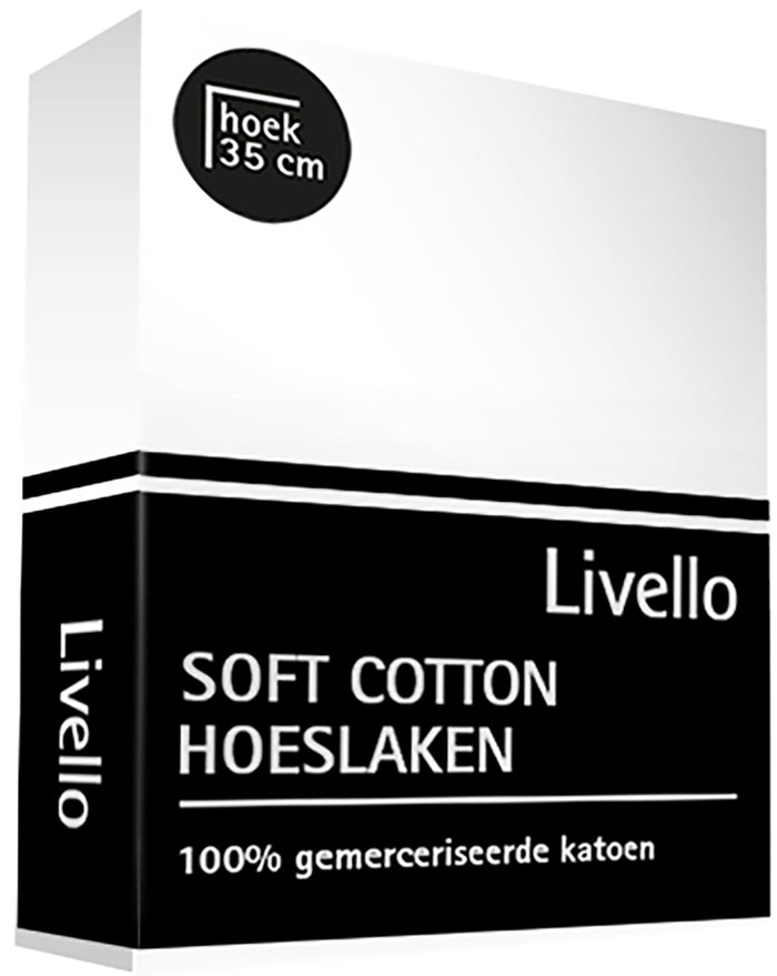 Livello Hoeslaken Soft Cotton White 180 x 200 cm