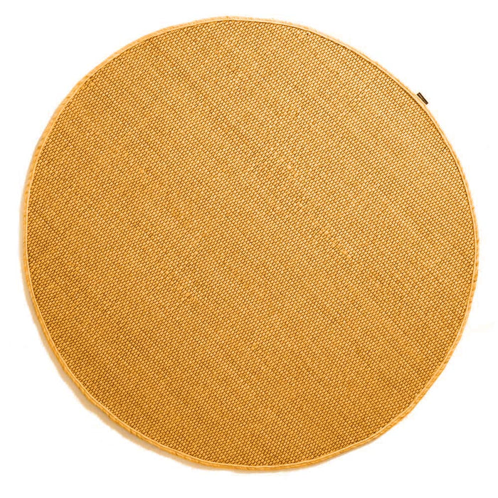 Nordic Weavers Rond wollen vloerkleed Lett - okergeel - 190 cm