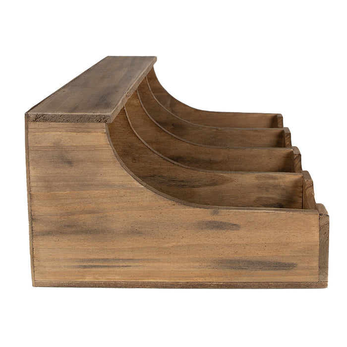 Clayre & Eef Bestekbak 40x28x17 cm Bruin Hout Metaal Rechthoek