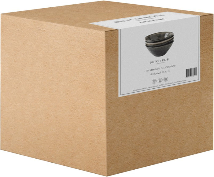 Dutch Rose Giftset 4 kommen 14 cm Groen