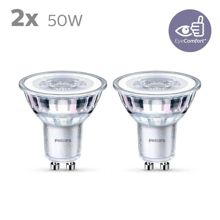 Philips LED spot niet dimbaar (2-pack) - GU10 36D 4,6W 355lm 2700K 23…