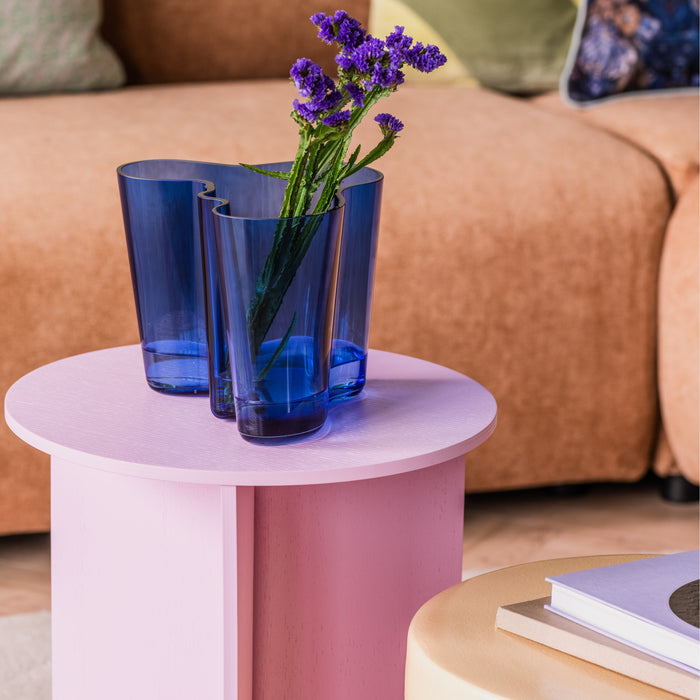 HAY Slit Table Wood Round Bijzettafel - Ø 35 cm - Pink