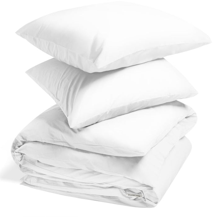 Yumeko overtrekset percal pure white 200x220 + 2|60x70