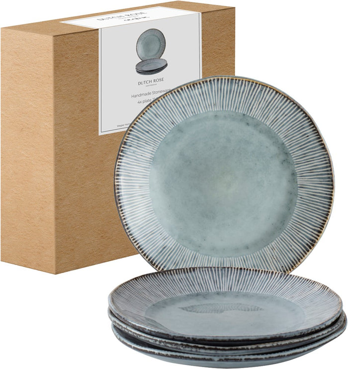 Dutch Rose Giftset 4 Borden 21,5 cm Blauw