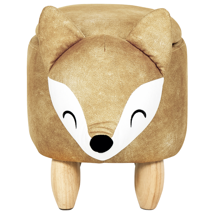 Beliani - FOX - Poef - Oranje - 32 cm - Fluweel