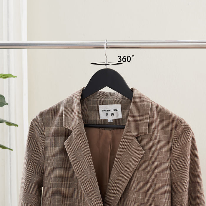 Kledinghangers - massief hout - 30 stuks - zwart