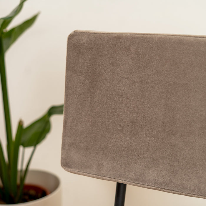 Bronx71 Velvet barkruk Espen taupe 64-77 cm