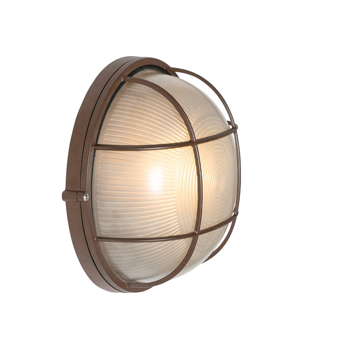QAZQA Industriële buitenwandlamp roestbruin IP44 - Hanneke
