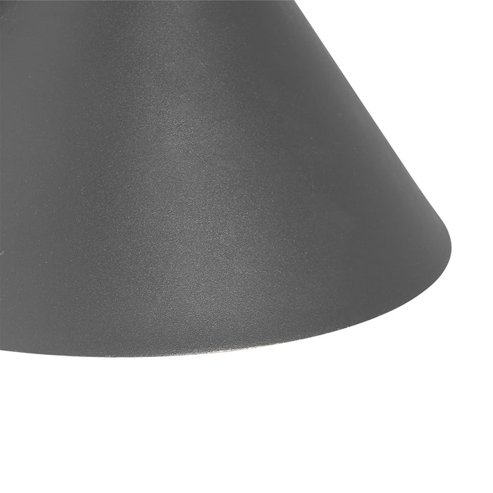 QAZQA Industriële buitenwandlamp donkergrijs kegel IP44 - Natas