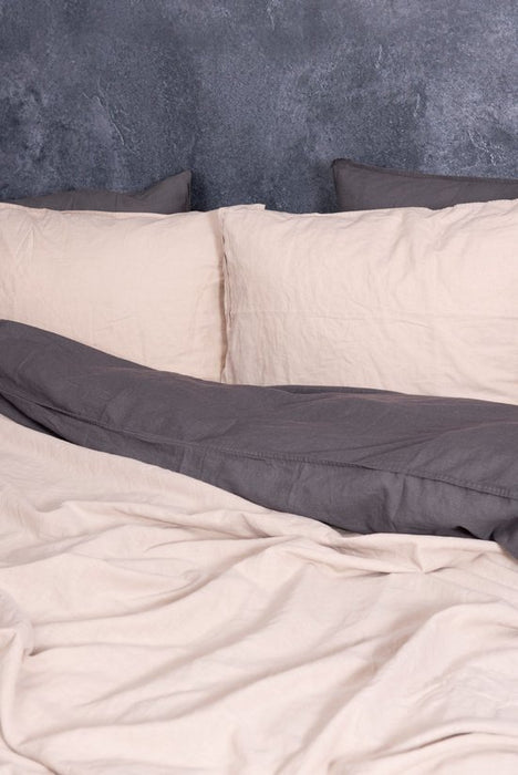 Linnen - Naturel - Maat: 2-persoons (200 x 200|220 cm)